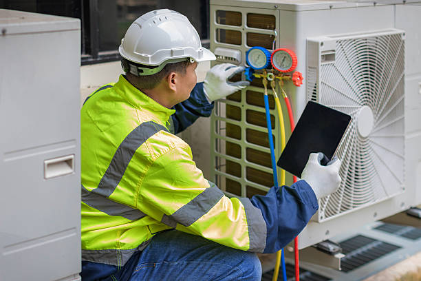 Professional Hvac technician working in Chesterfield, MA
